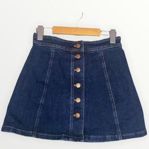 Madewell Blue Dark-Wash A-Line Jean Denim Skirt Size 0
